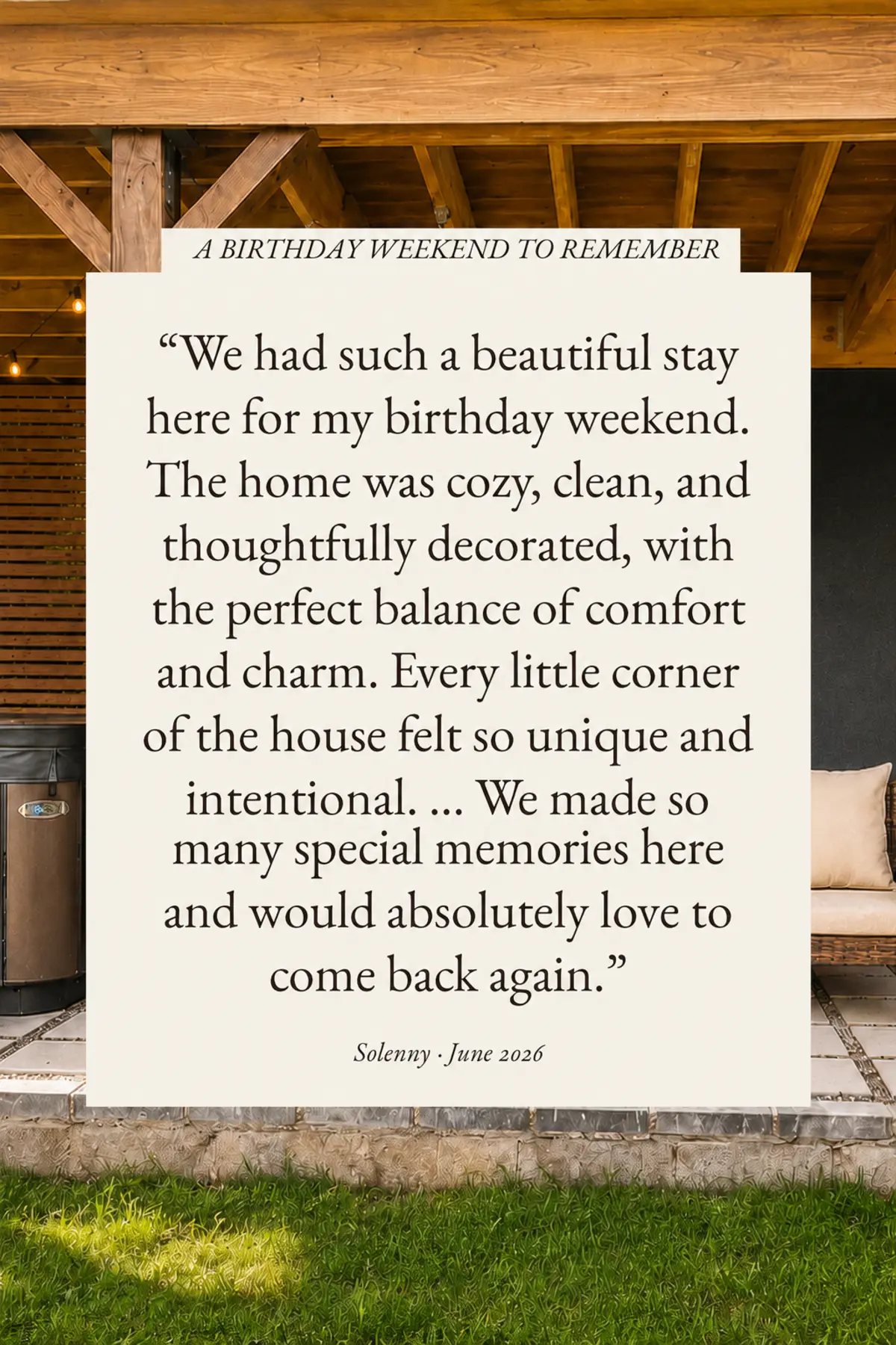 A note from a guest of Moonlight Mountain House