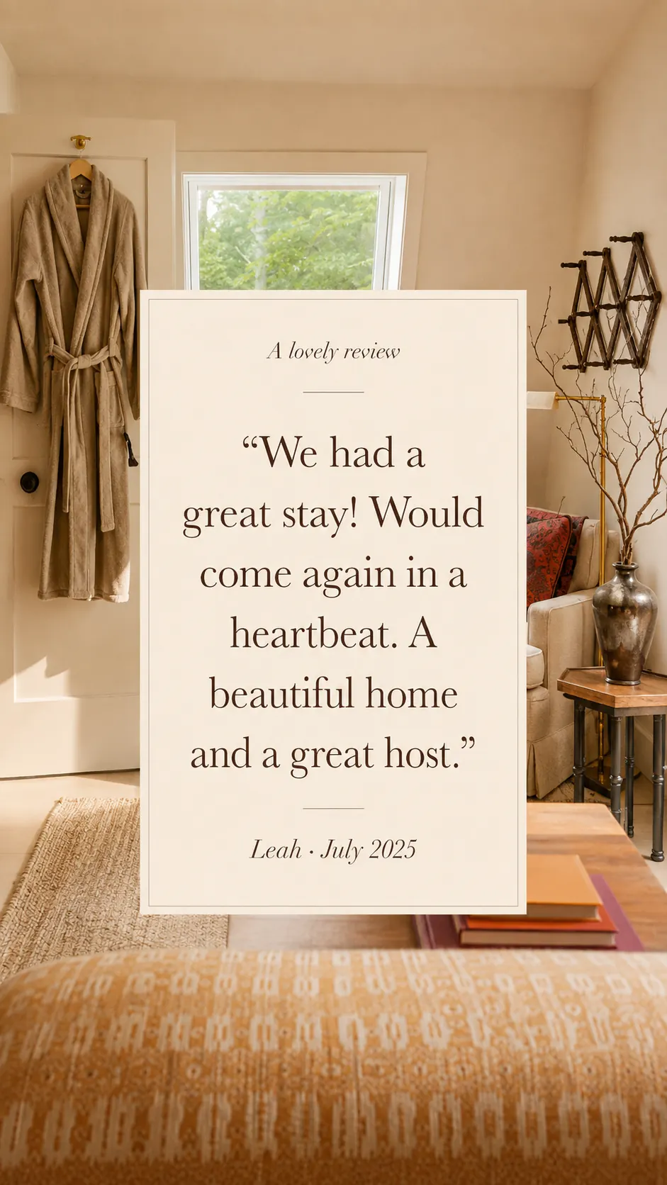 A note from a guest of Moonlight Mountain House