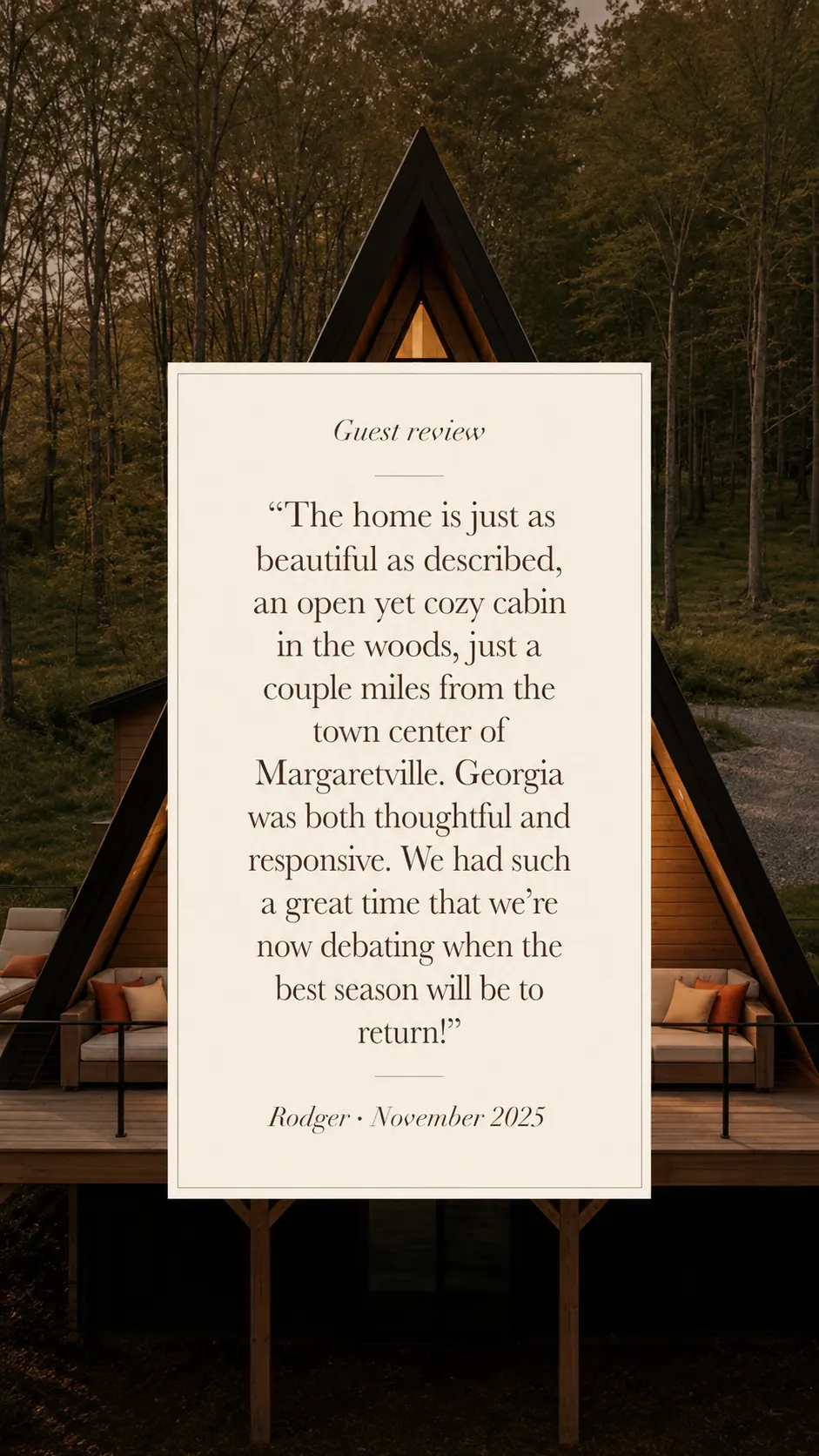 A note from a guest of Moonlight Mountain House