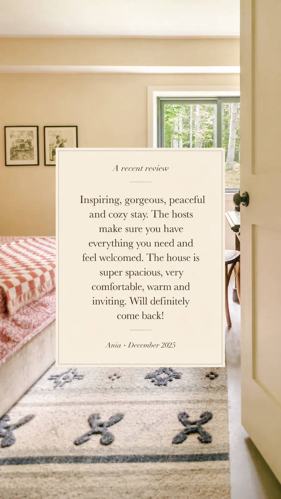 A note from a guest of Moonlight Mountain House