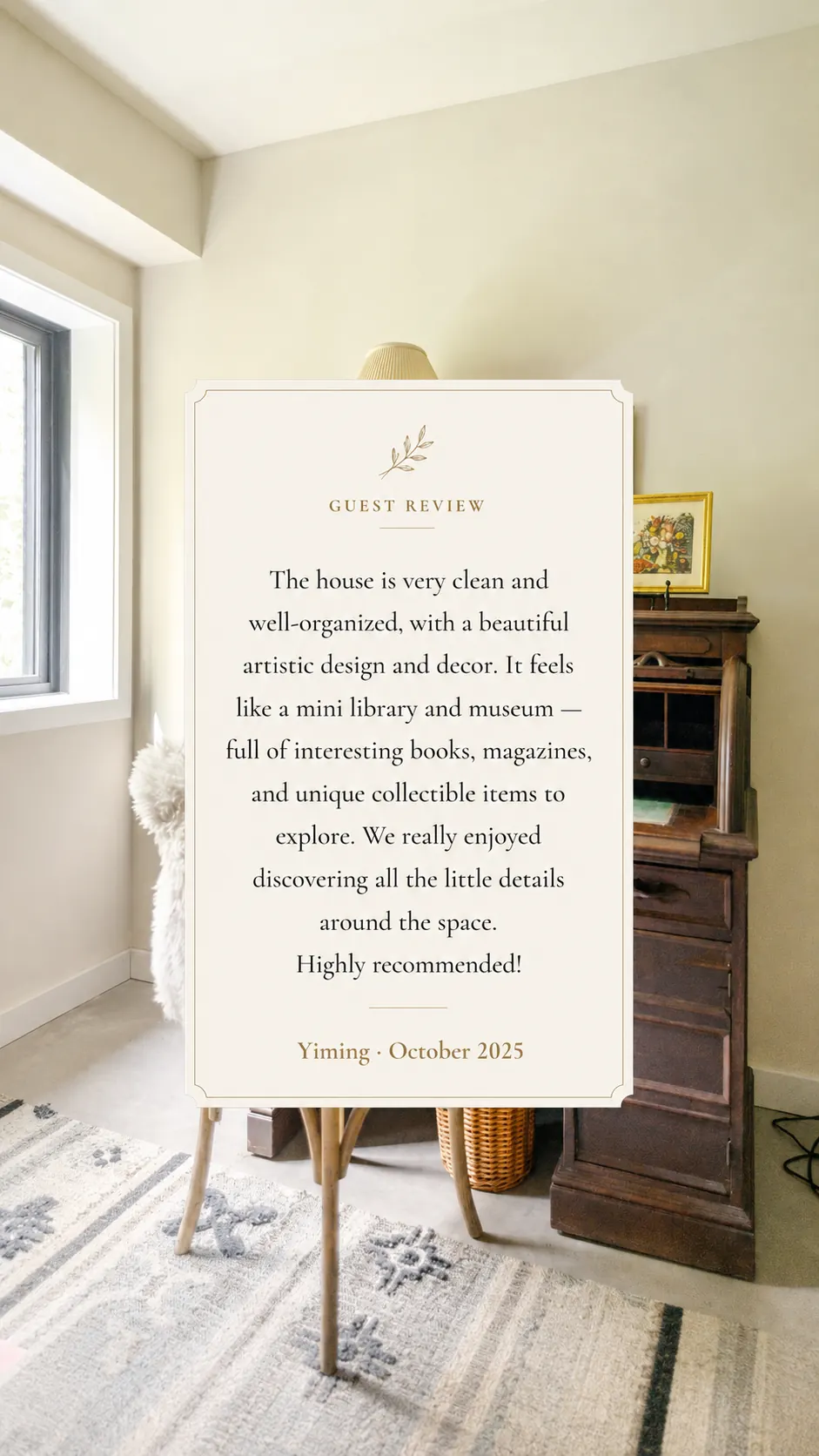 A note from a guest of Moonlight Mountain House