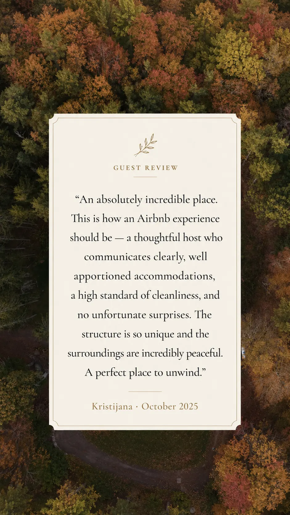 A note from a guest of Moonlight Mountain House