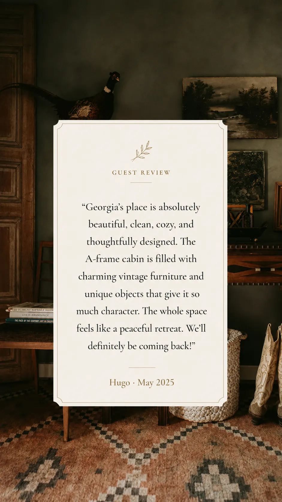 A note from a guest of Moonlight Mountain House