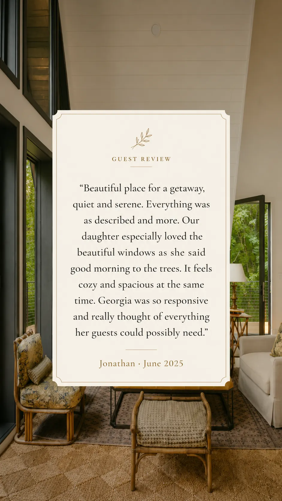 A note from a guest of Moonlight Mountain House