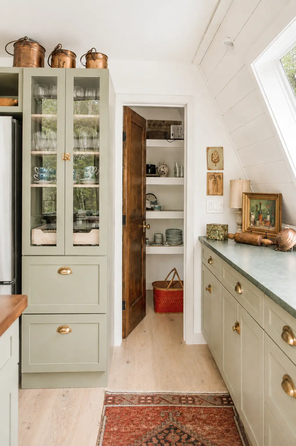 Light-filled kitchen pantry at Moonlight Mountain House